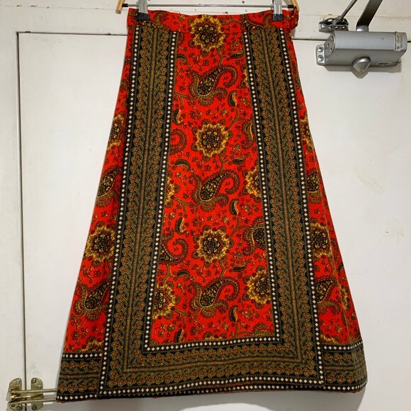 VINTAGE CREEDS WOOL PRINTED SKIRTS SIZE 26 - Picture 2 of 9